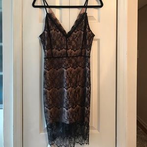 Lush black lace dress M